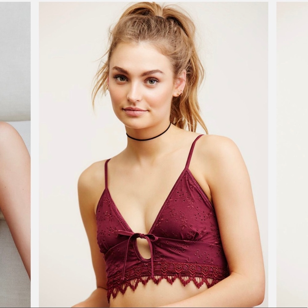 FREE PEOPLE Sonnet eyelet lace crop bralette